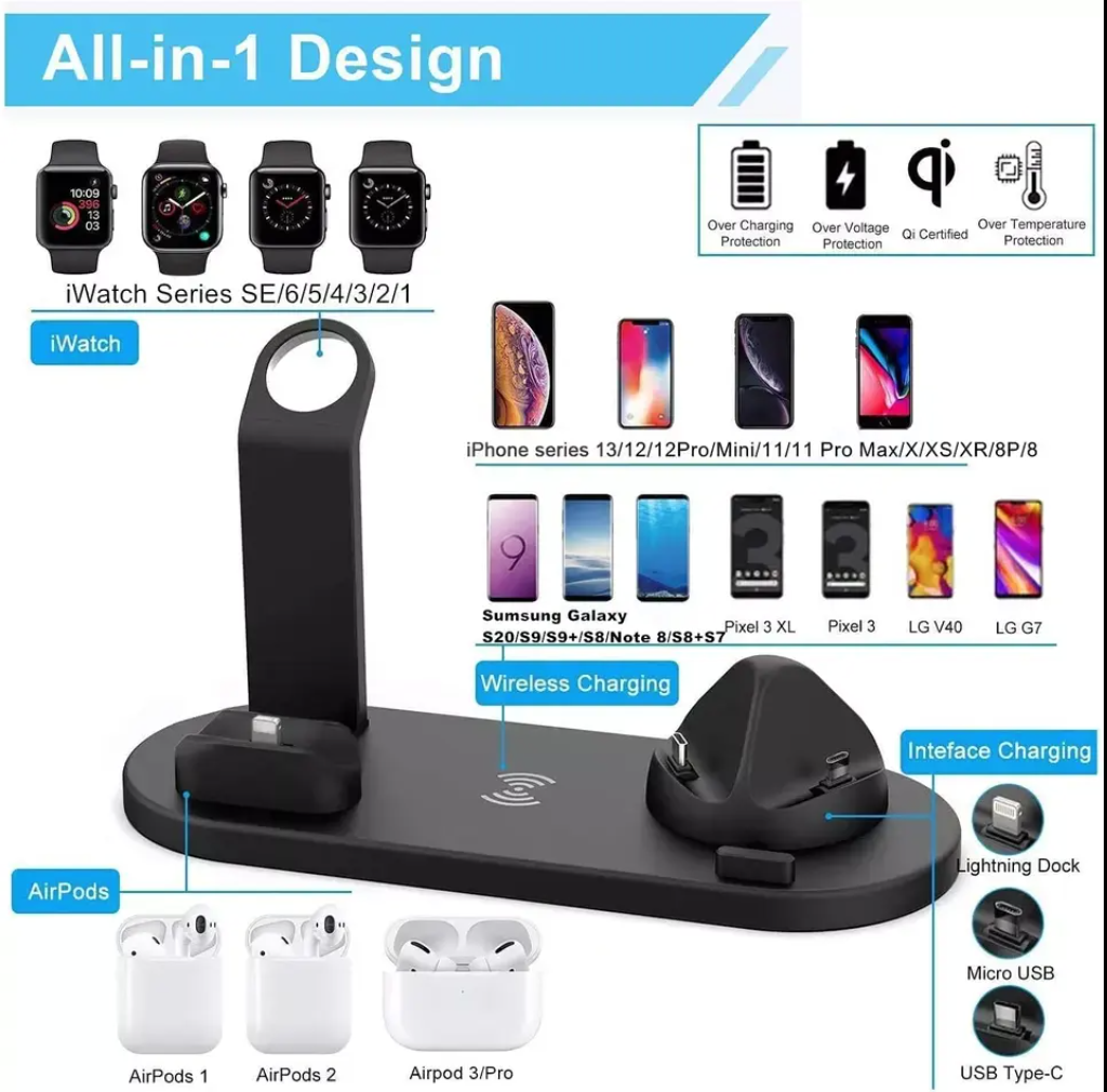 30W Dock Universal Charge 4 in 1 Fast Charger Stand - Image 4