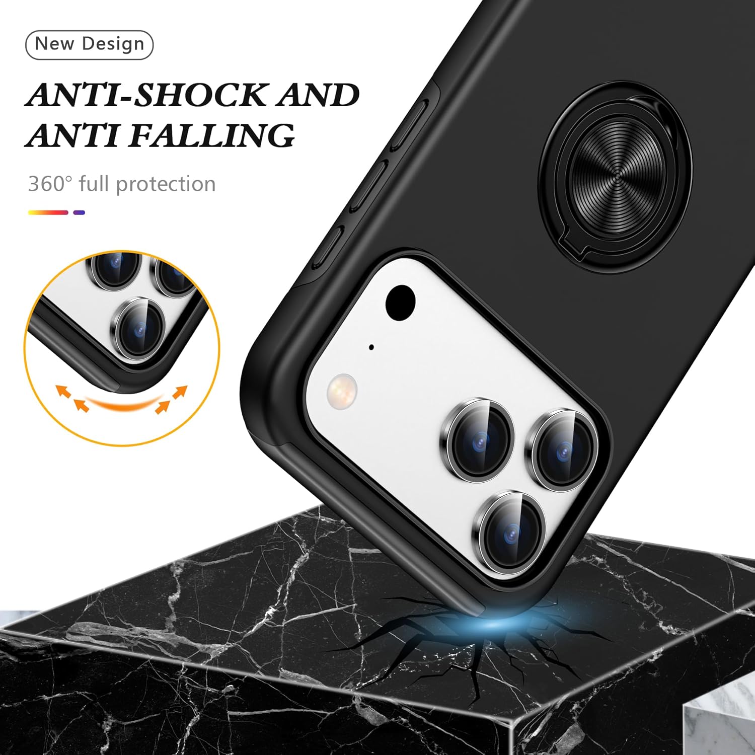 360 Rotation Magnetic Metal Finger Ring iPhone 17 - Image 4