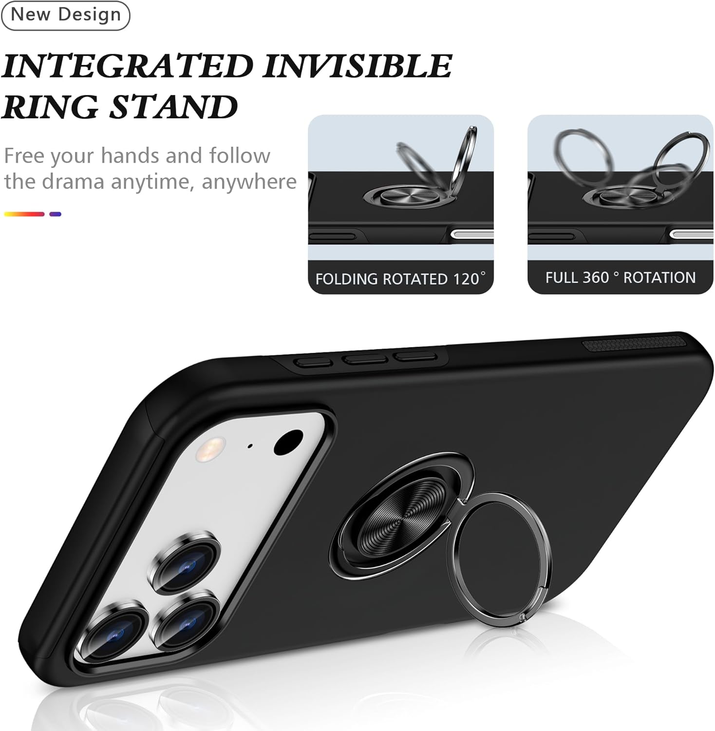 360 Rotation Magnetic Metal Finger Ring iPhone 17 - Image 6
