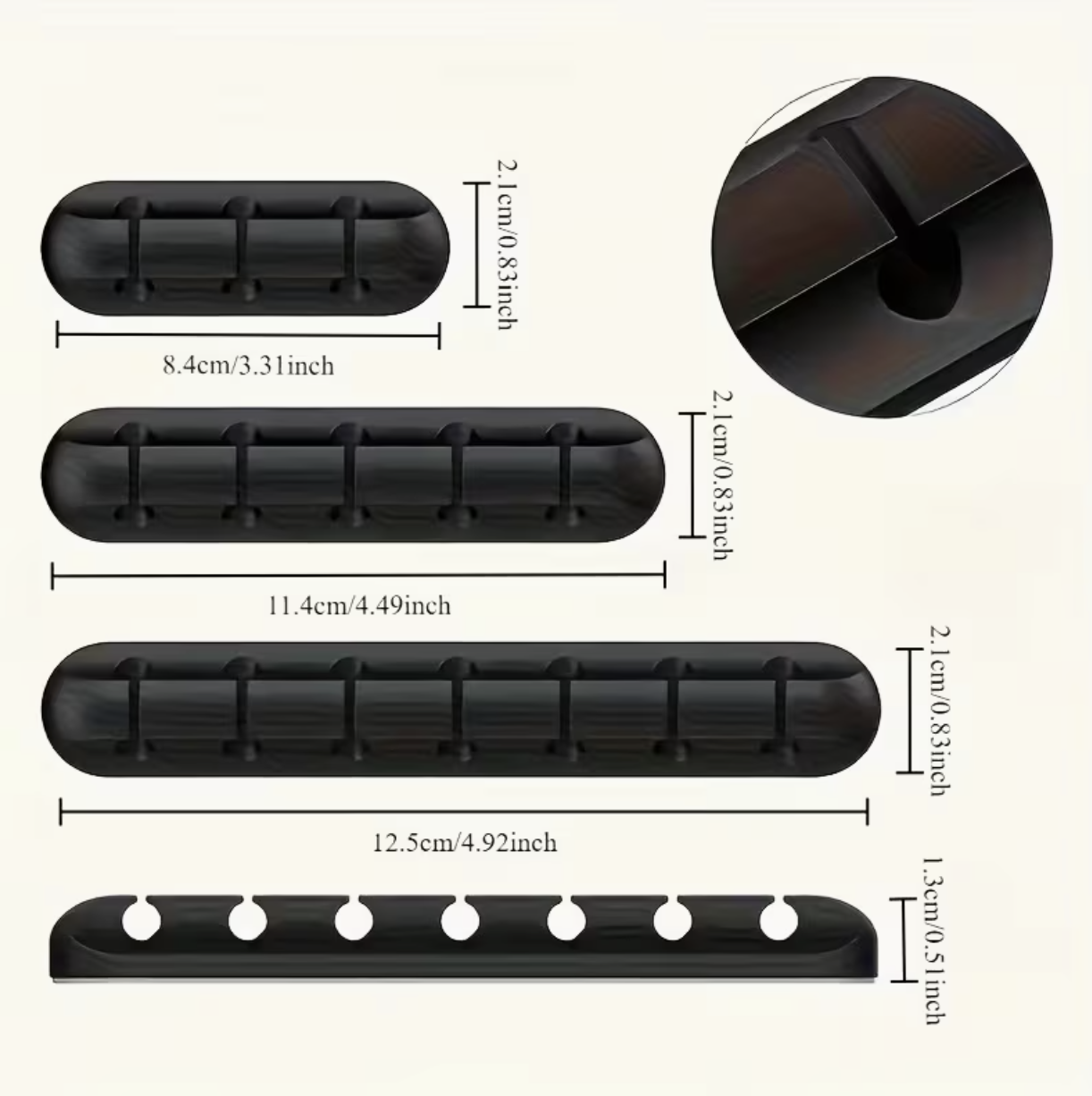 5 Hole Cable Organizer Synthetic Gemstones - Image 6