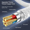 60W Braided USB-C Fast Charging Cable Durable - Thumbnail Image 5