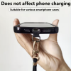 Adjustable Phone Strap Golden-Tone Buckle Crossbody - Thumbnail Image 1