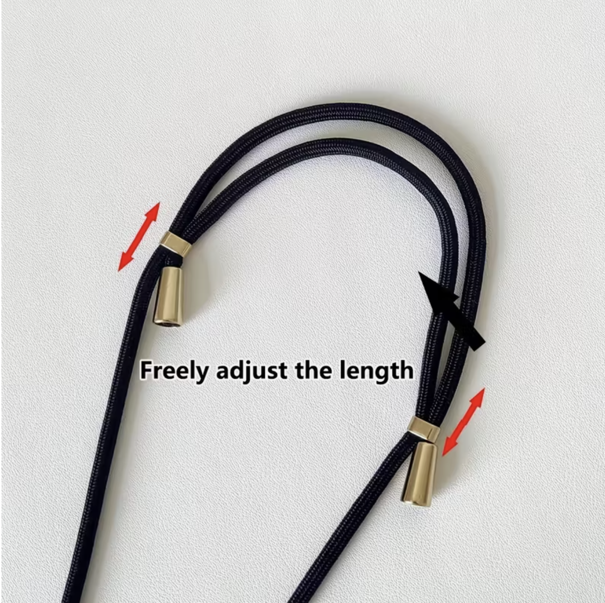 Adjustable Phone Strap Golden-Tone Buckle Crossbody - Image 4