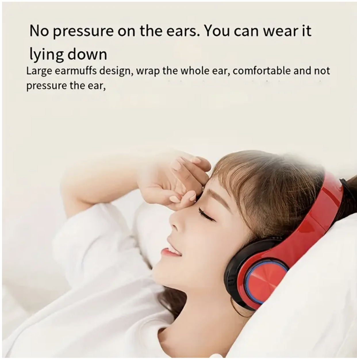Black Wireless Noise-Canceling Headphones Foldable - Image 6