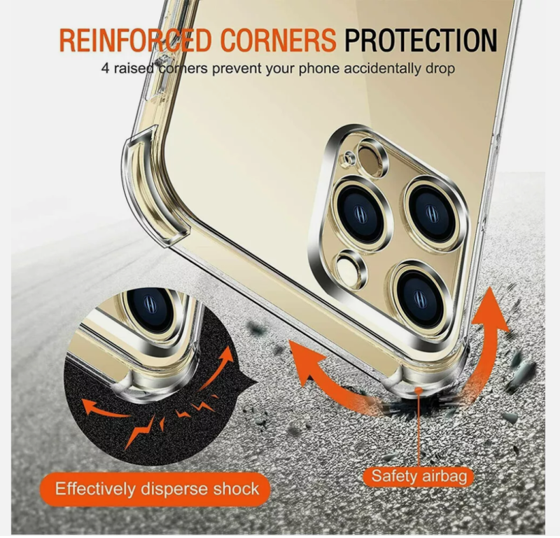 Crystal Clear Shockproof Transparent Case iPhone 11-16 - Image 2