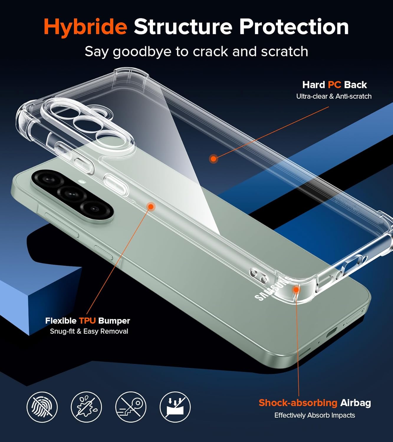 Crystal Clear Transparent Case A Series Shockproof - Image 5