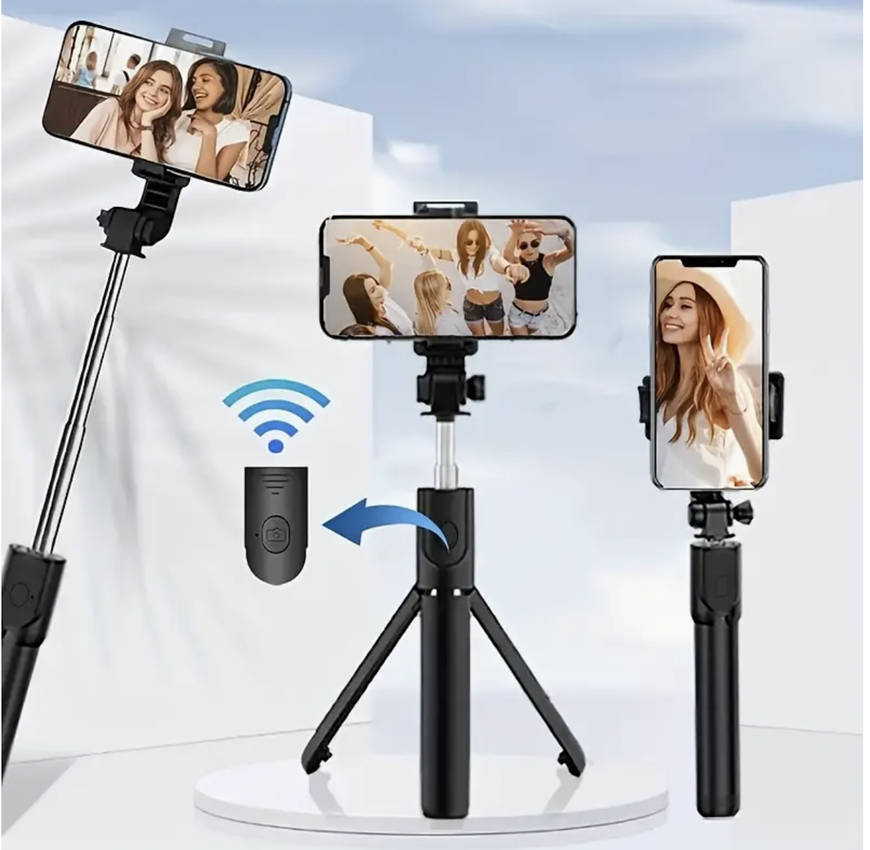 Foldable Selfie Pole Tripod 360 Rotation Anti-Shake - Image 8