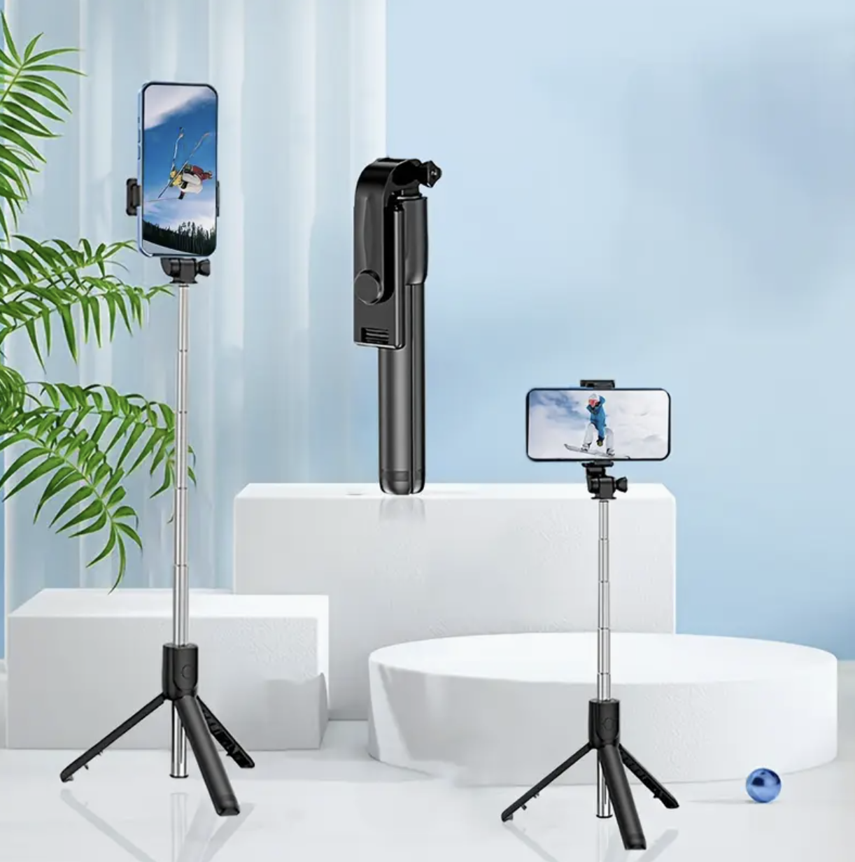 Foldable Selfie Pole Tripod 360 Rotation Anti-Shake - Image 4