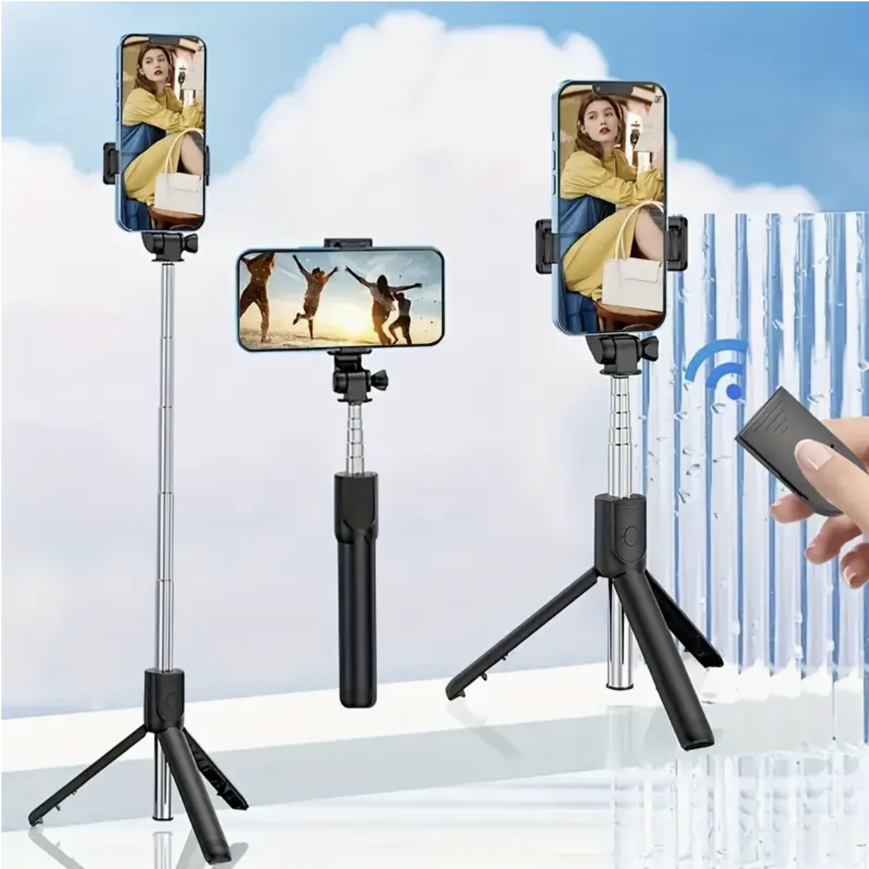 Foldable Selfie Pole Tripod 360 Rotation Anti-Shake - Image 5
