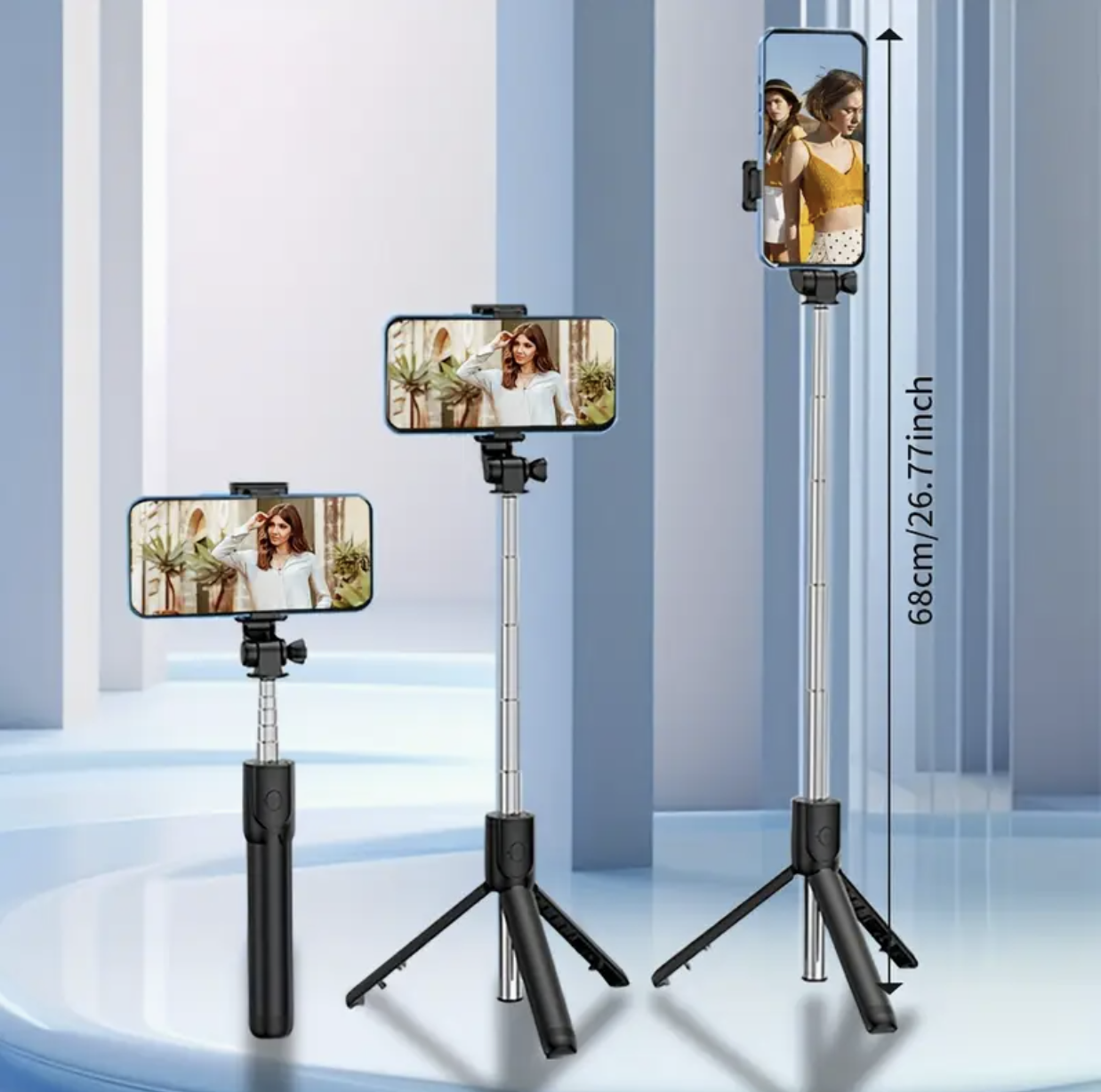 Foldable Selfie Pole Tripod 360 Rotation Anti-Shake - Image 6