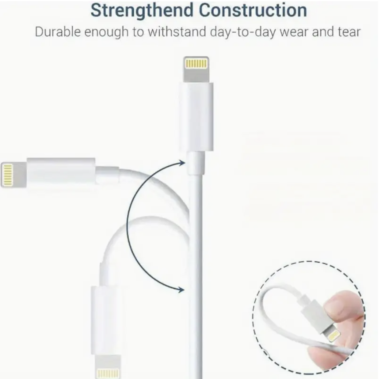 Lightning to USB-A Charging Cable Fast Data Sync - Image 5