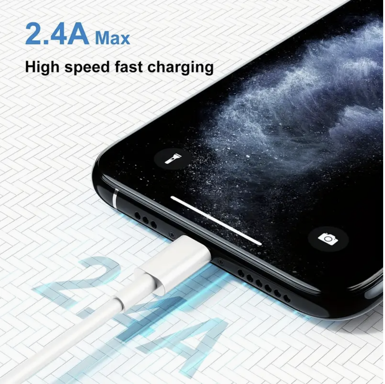 Lightning to USB-A Charging Cable Fast Data Sync - Image 6