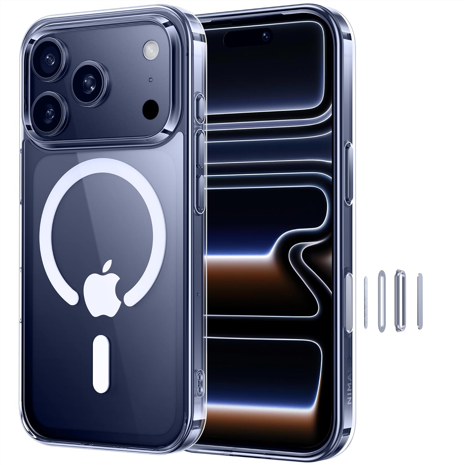 Magnetic Transparent Case iPhone 17 Wireless Charging - Image 3