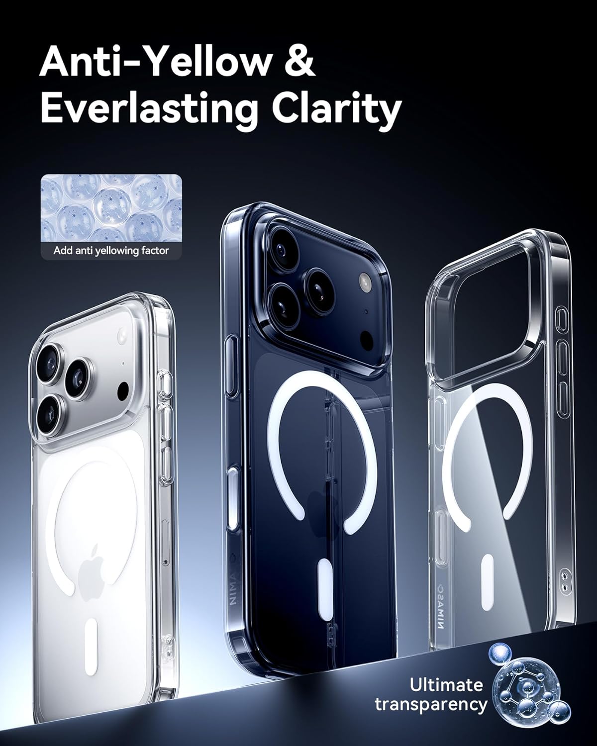 Magnetic Transparent Case iPhone 17 Wireless Charging - Image 6