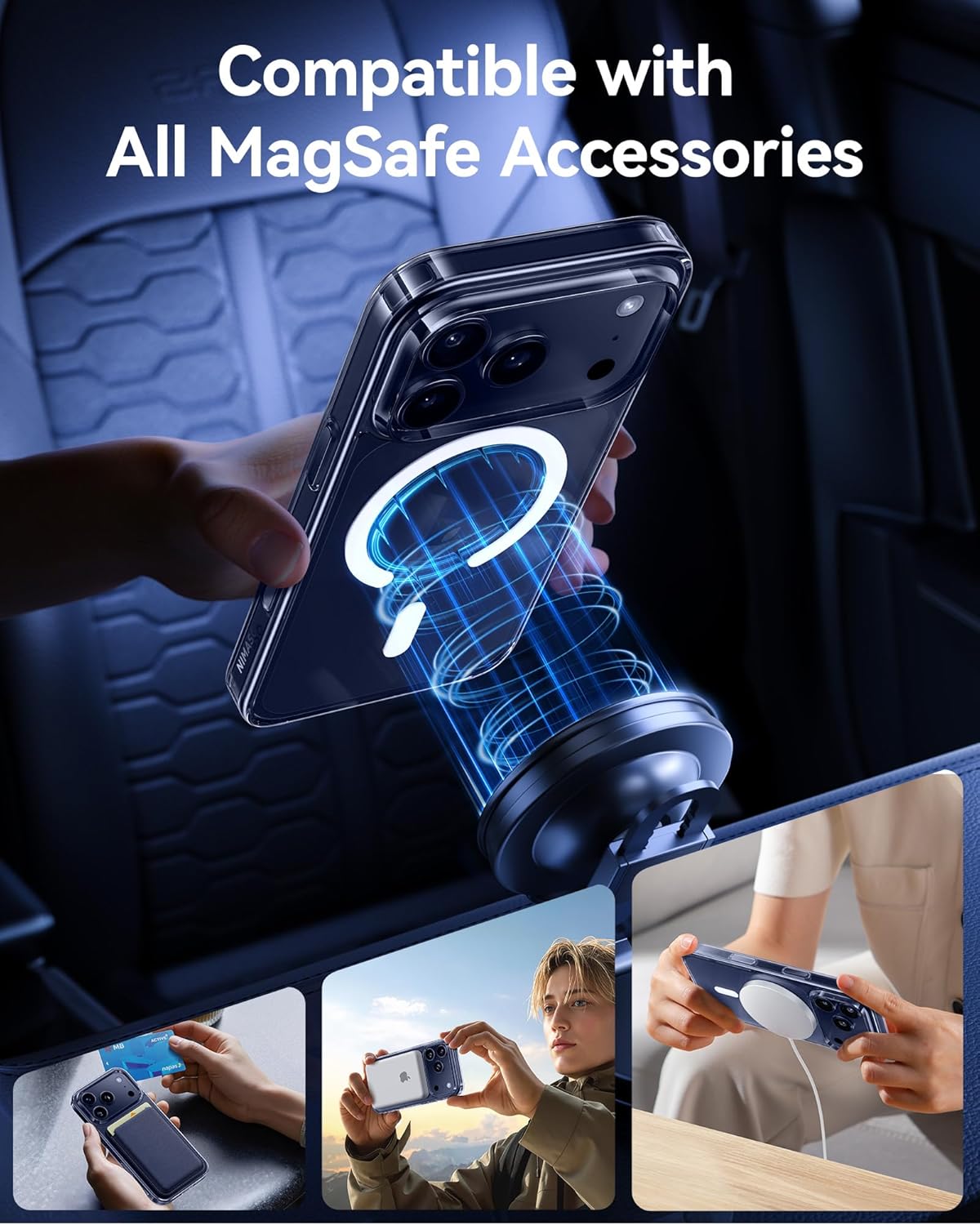 Magnetic Transparent Case iPhone 17 Wireless Charging - Image 7