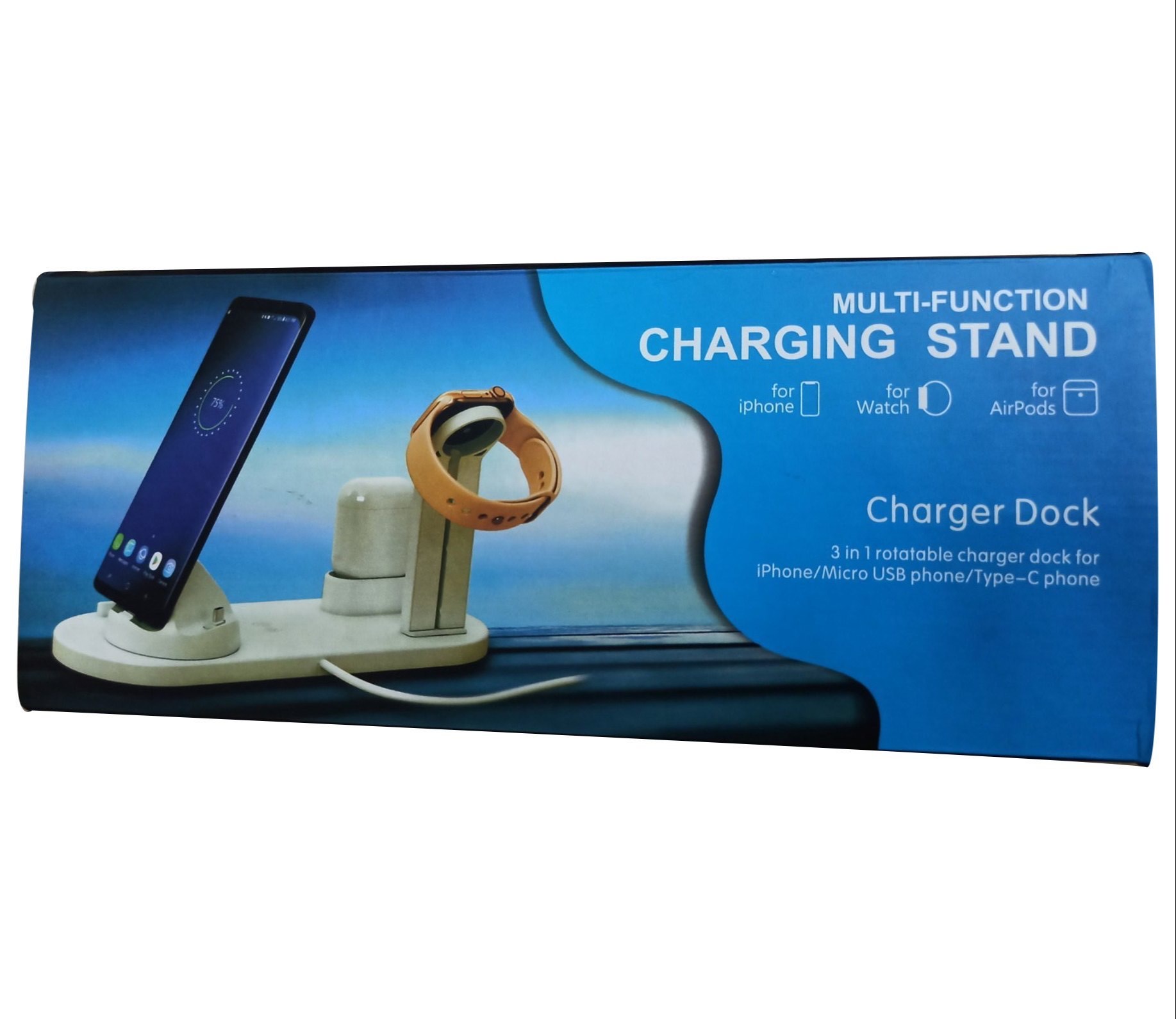 Multi-Function Charging Stand iPhone Android Watch 3 in 1 - Image 3