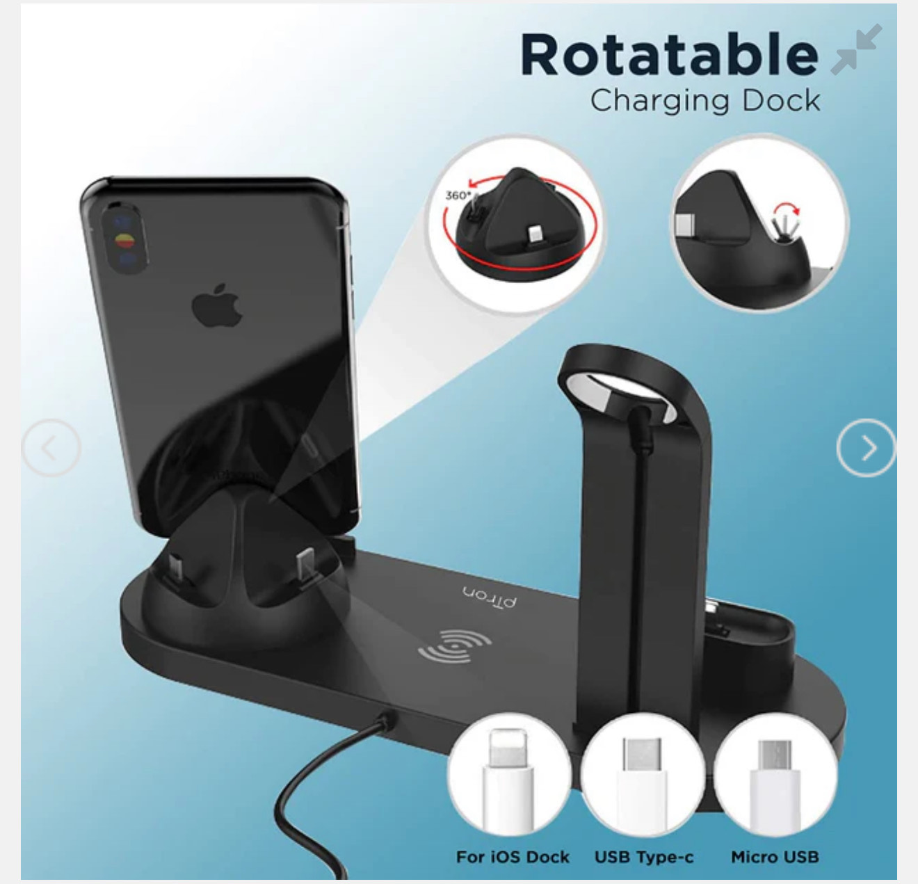 Multi-Function Charging Stand iPhone Android Watch 3 in 1 - Image 8