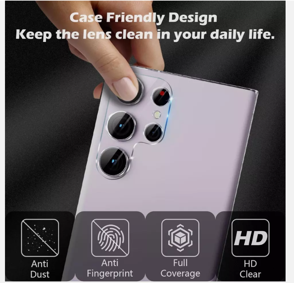 Samsung Galaxy S25 Ultra Camera Lens Tempered Glass Protector - Image 3