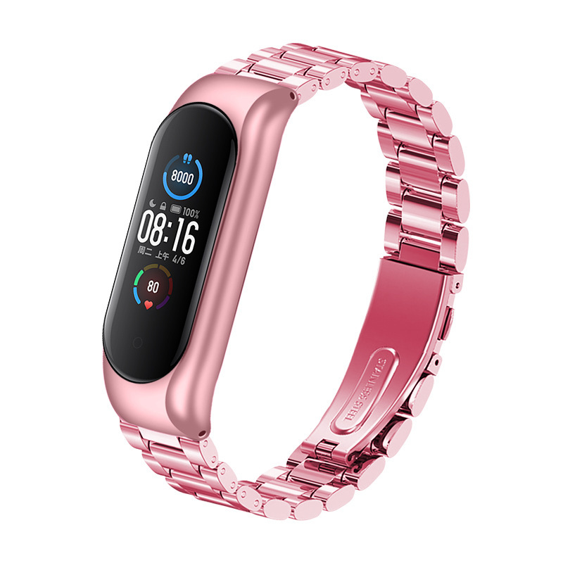Solid Three-Bead Metal Wristband - Image 5
