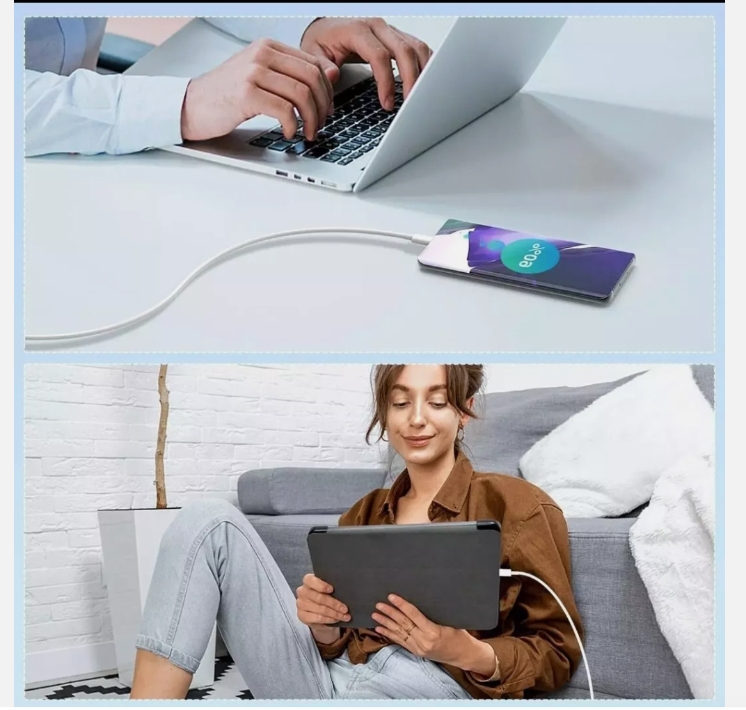USB-C to USB-C Cable Fast Charger Type C - Image 2