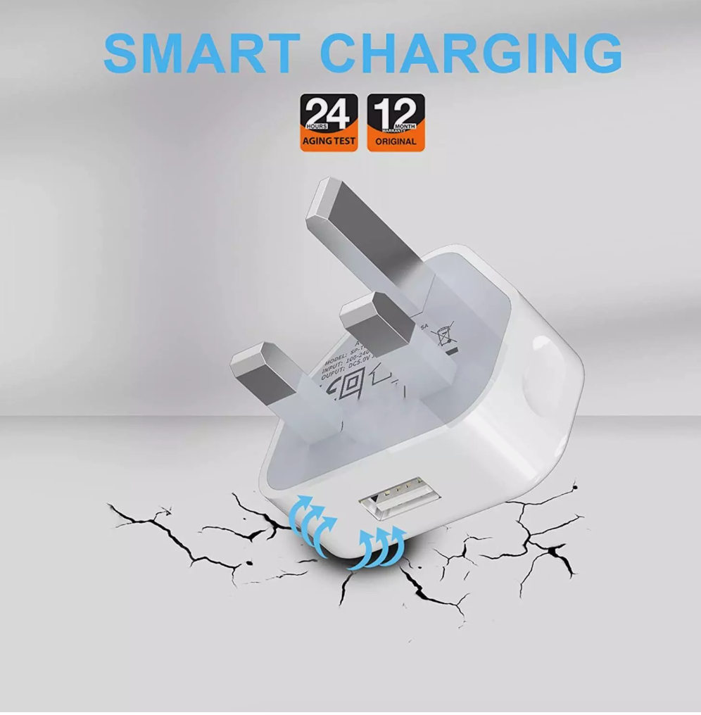 USB Port Fast Charger Adaptor UK Mains Wall 3 Pin - Image 7