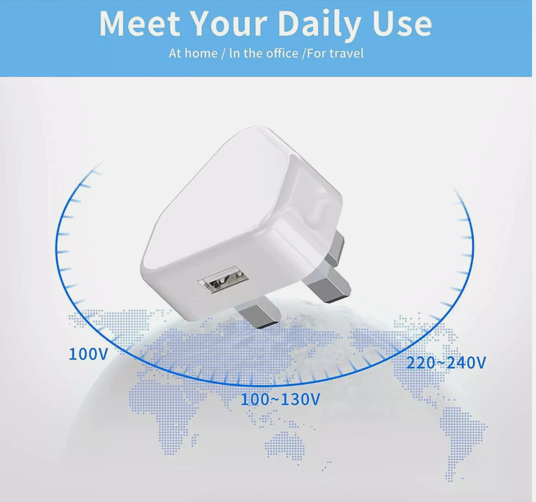 USB Port Fast Charger Adaptor UK Mains Wall 3 Pin - Image 6