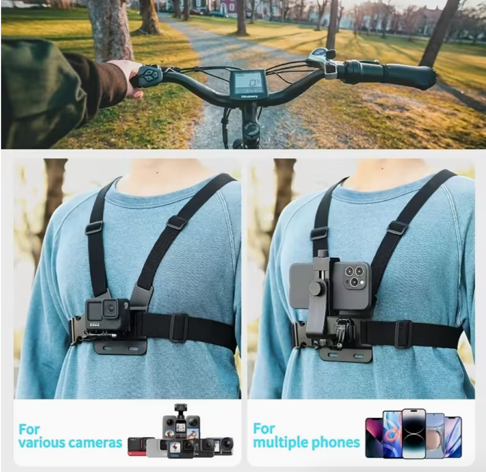 Universal Adjustable Chest Strap Mount Action Cameras - Image 3