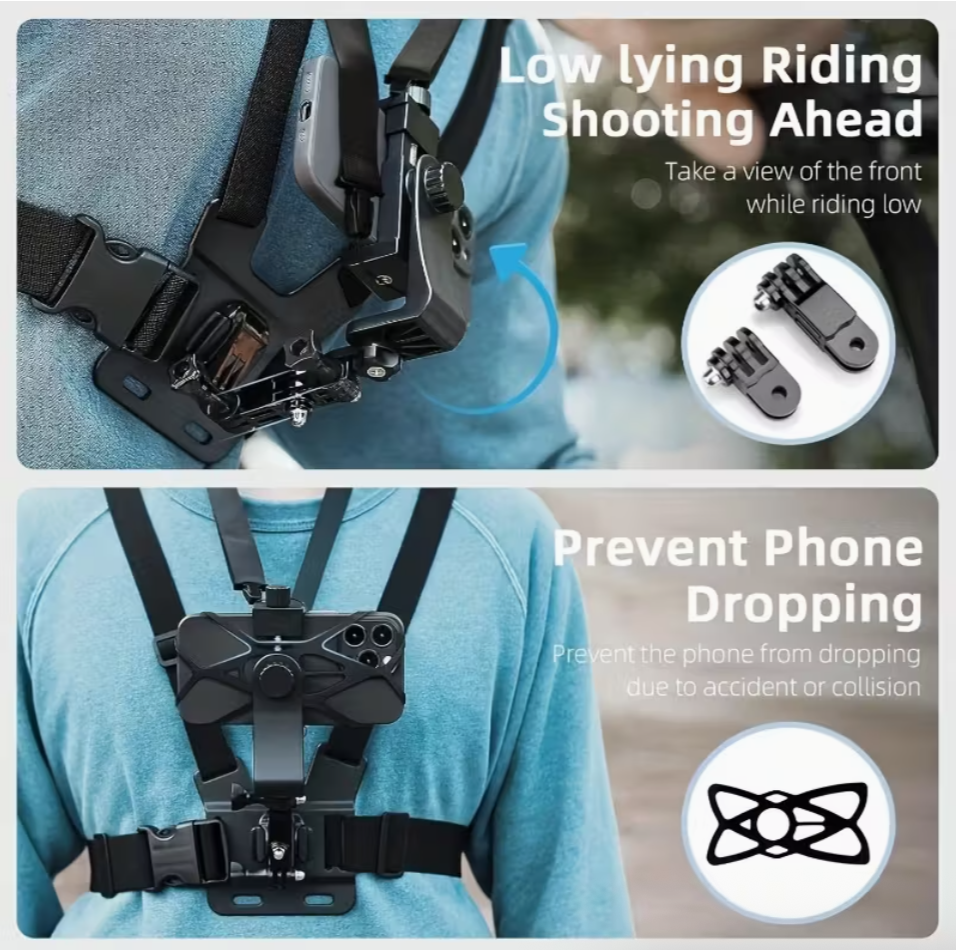Universal Adjustable Chest Strap Mount Action Cameras - Image 4